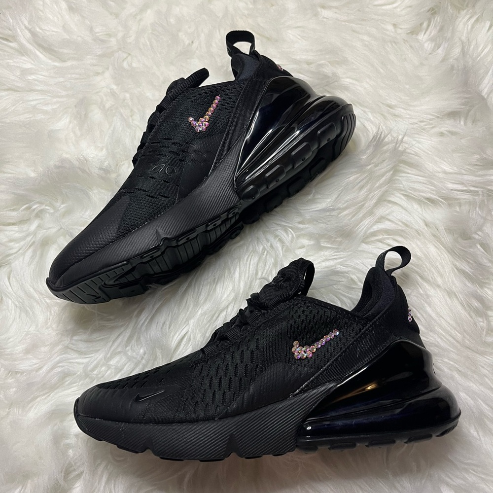 Black Nike 270 with rhinestones
